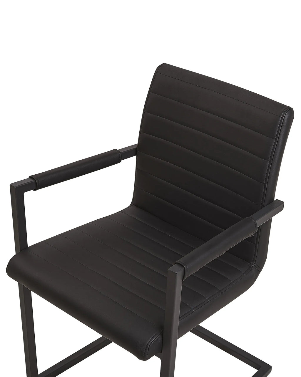 Set of 2 Conference Chairs BUFORD Faux Leather Black