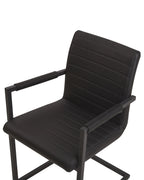 Set of 2 Conference Chairs BUFORD Faux Leather Black