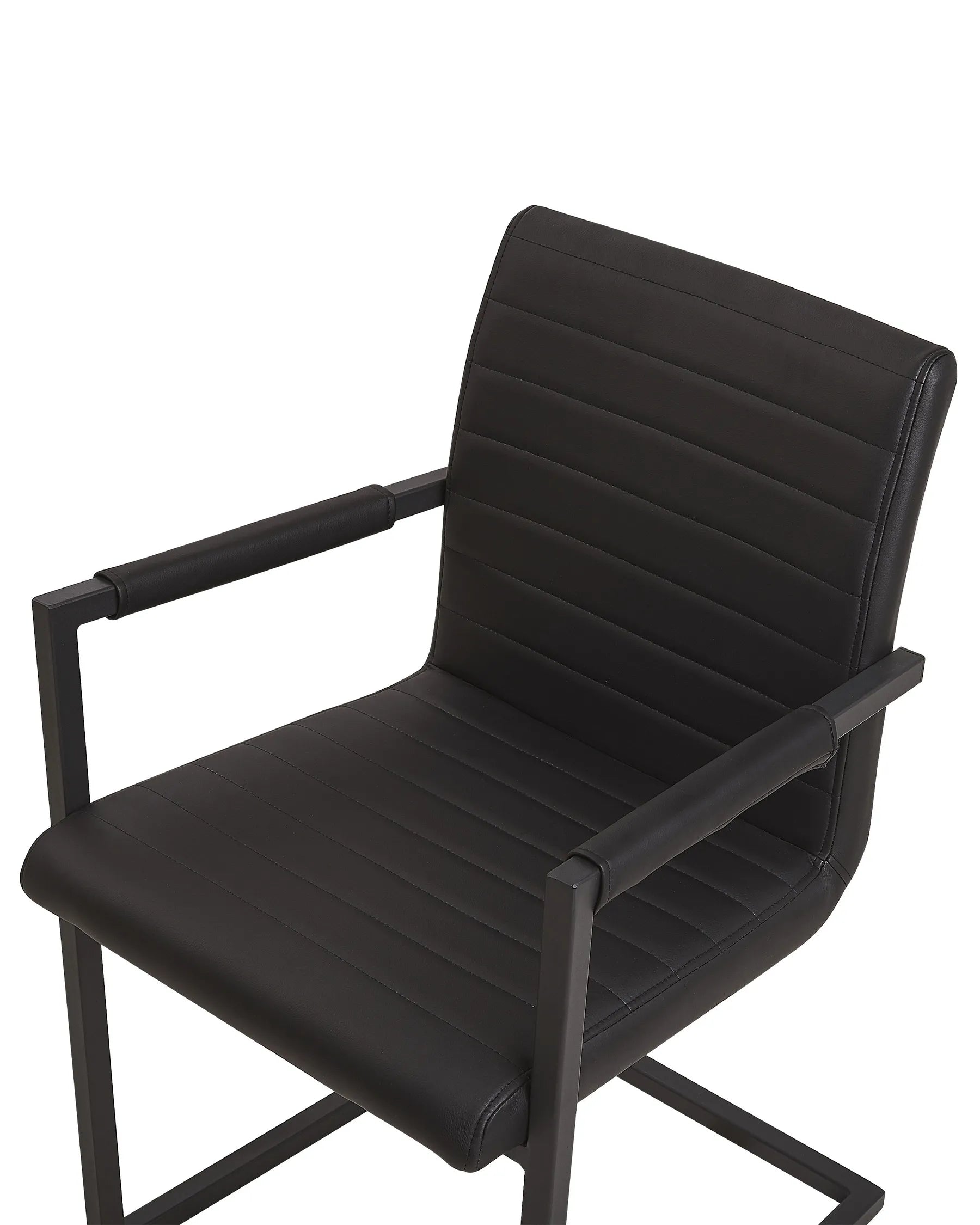 Set of 2 Conference Chairs BUFORD Faux Leather Black