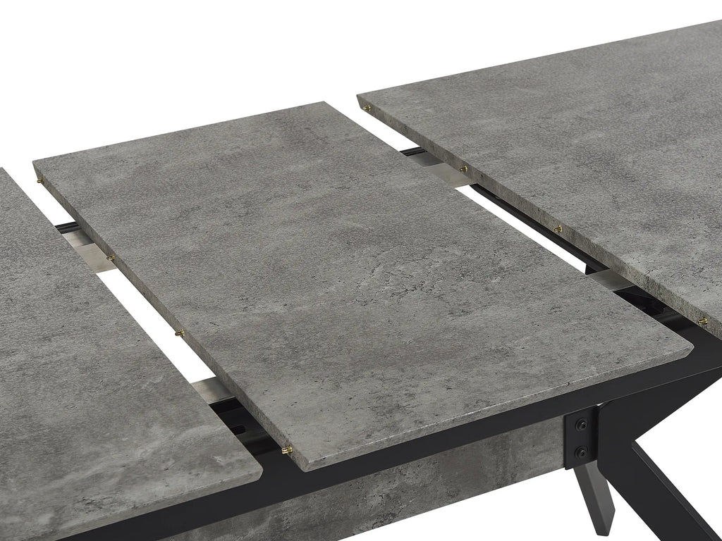 Extending Dining Table BENSON Light Grey 140/180 cm 80 cm
