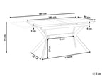 Extending Dining Table BENSON Light Grey 140/180 cm 80 cm