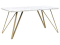 Dining Table MOLDEN Marble/ Gold 150 cm 80 cm