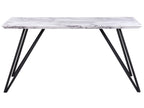Dining Table MOLDEN Marble/ Black 150 cm 80 cm