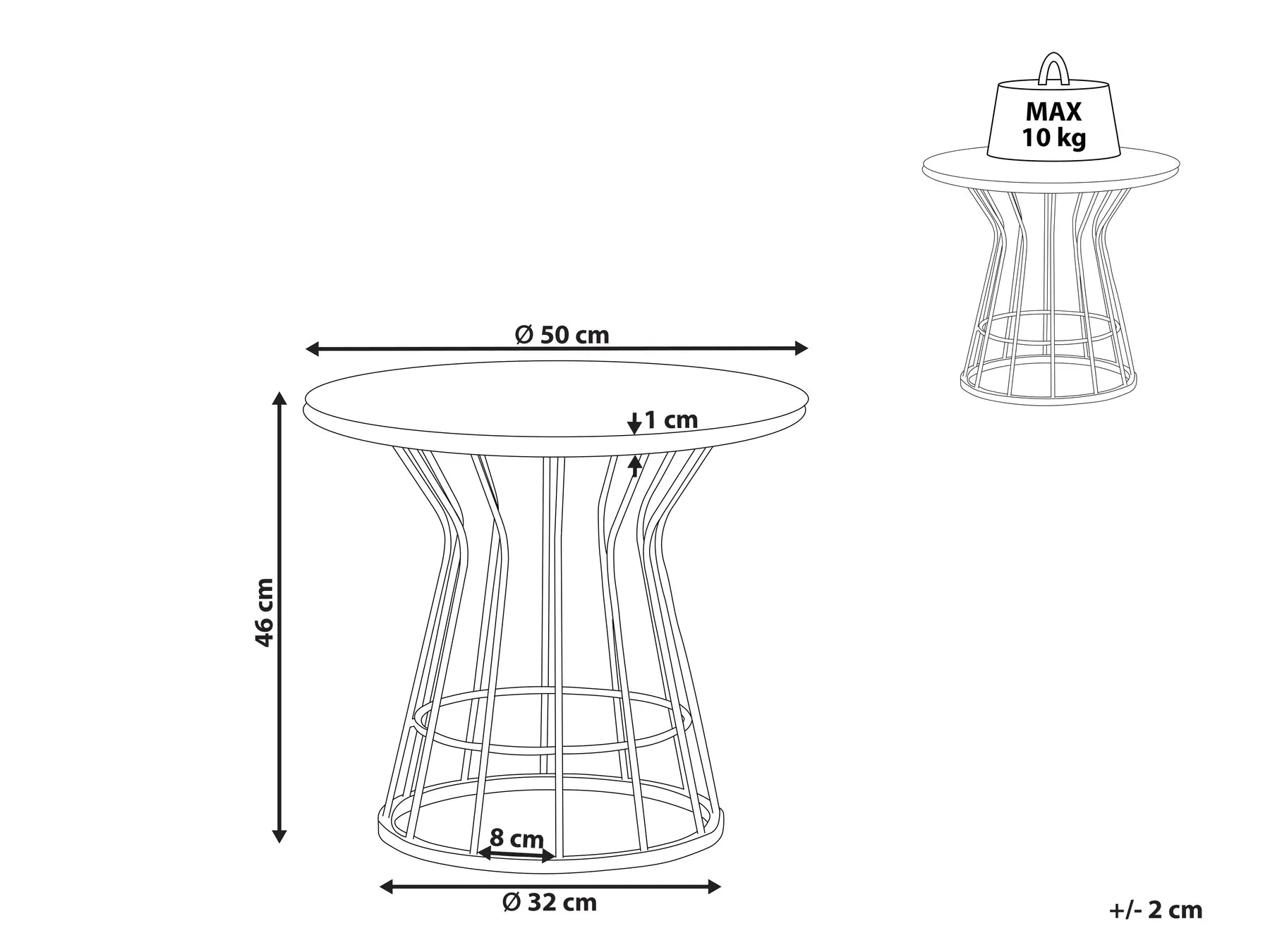 Coffee Table CONCAN White Marble