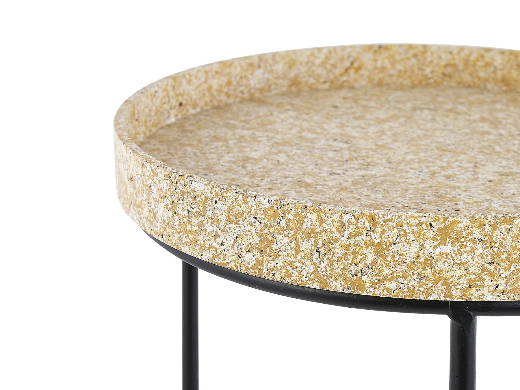Set of 3 Side Tables TEXON Black