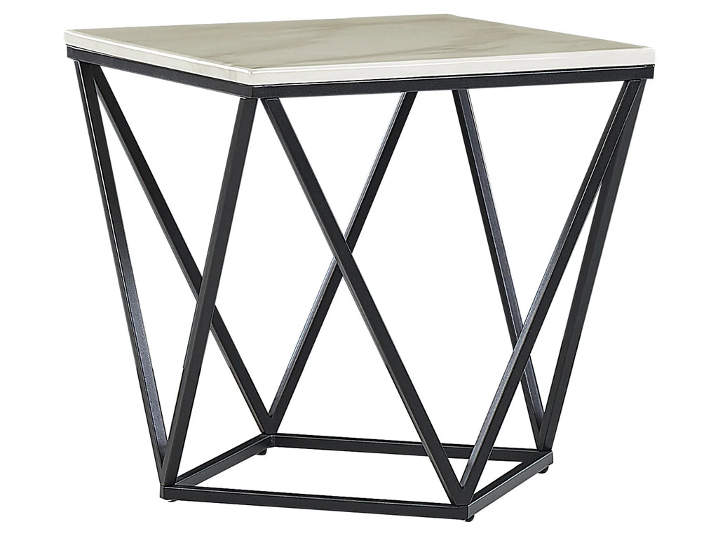 Side Table MALIBU Marble/ Black