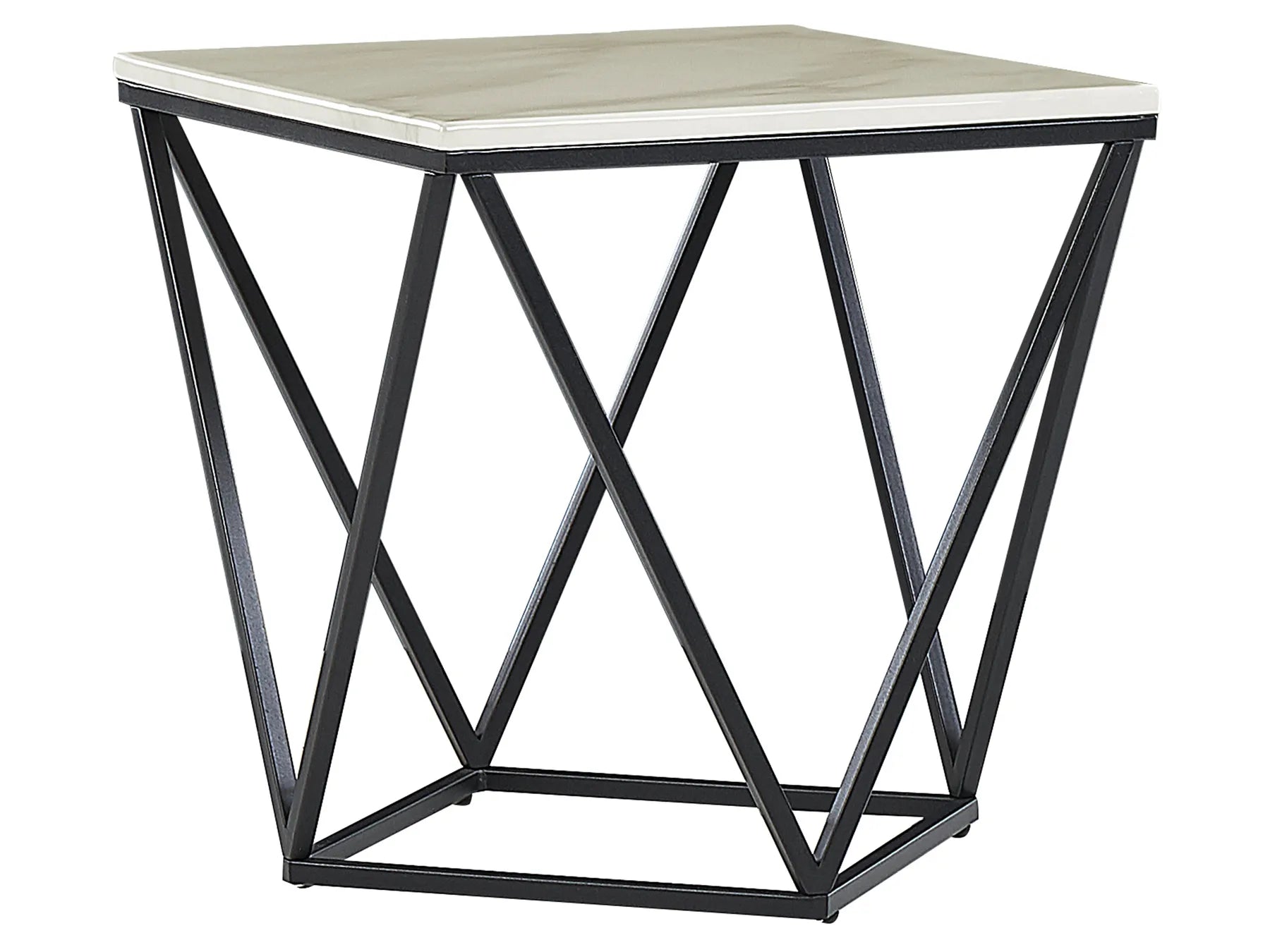 Side Table MALIBU Marble/ Black