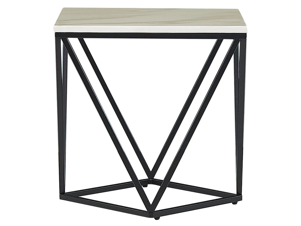 Side Table MALIBU Marble/ Black