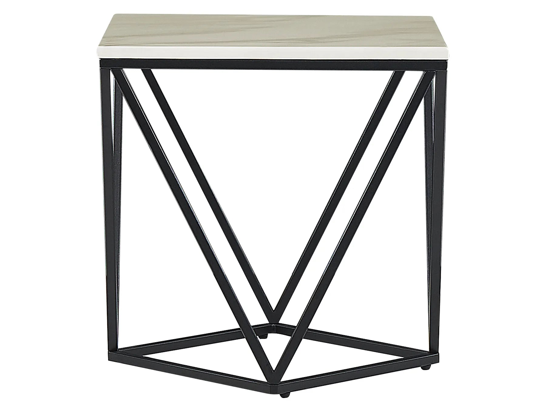 Side Table MALIBU Marble/ Black