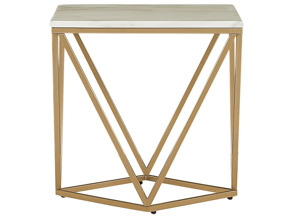 Side Table MALIBU Beige Marble