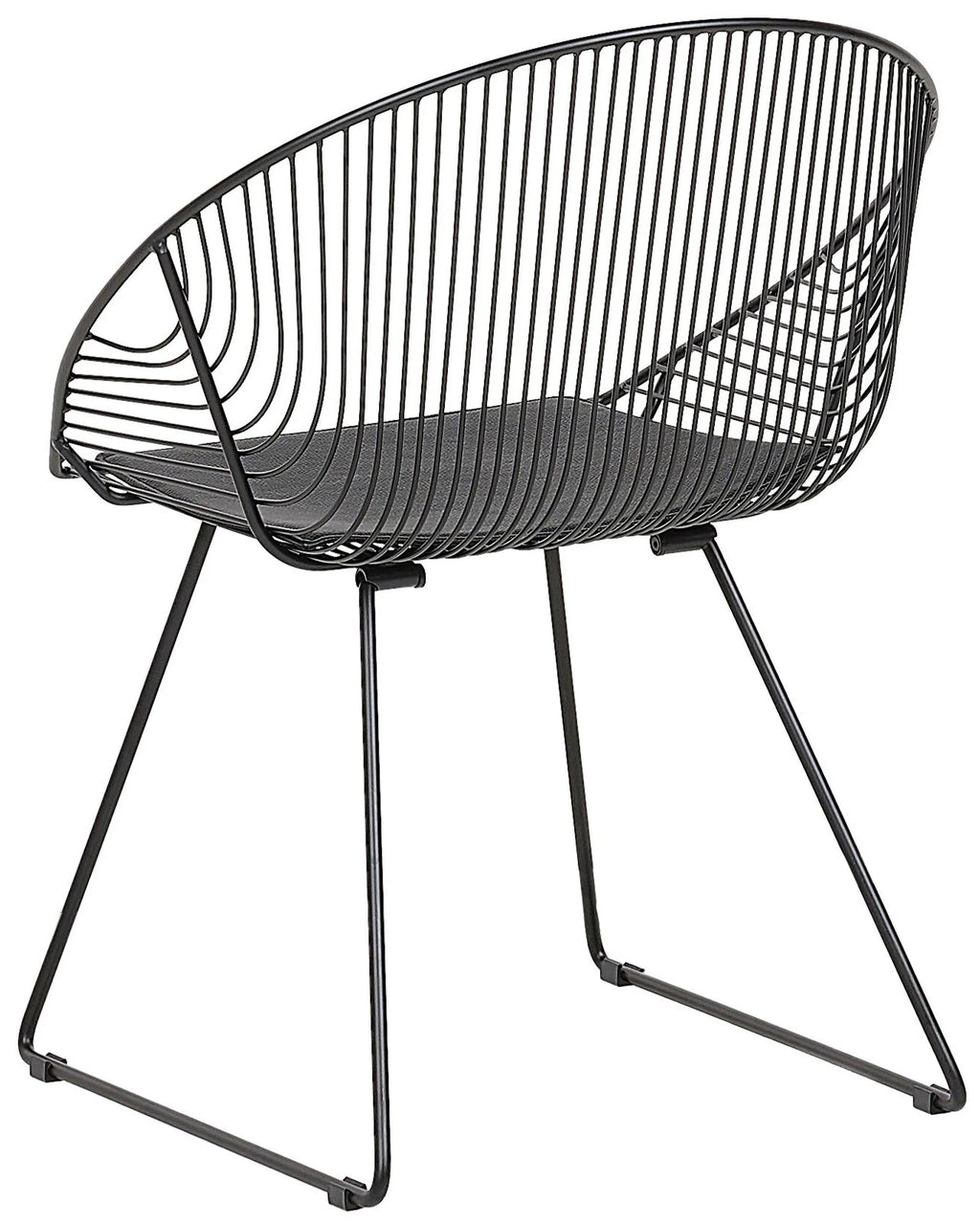 Set of 2 Dining Chairs AURORA Metal Black