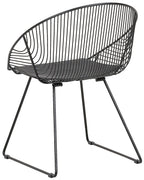 Set of 2 Dining Chairs AURORA Metal Black