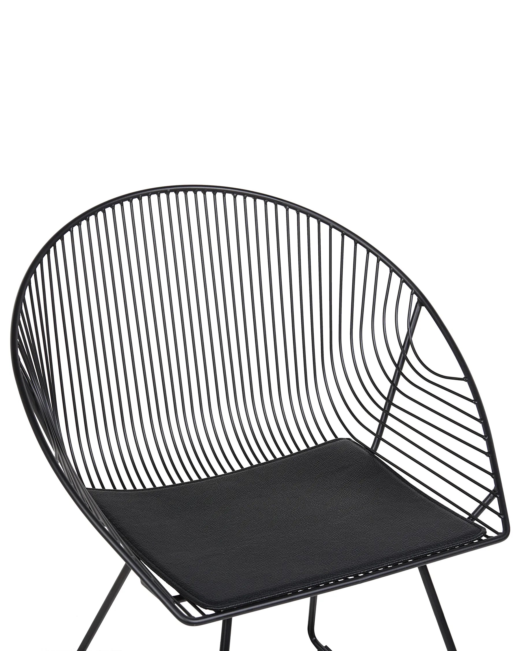 Set of 2 Dining Chairs AURORA Metal Black