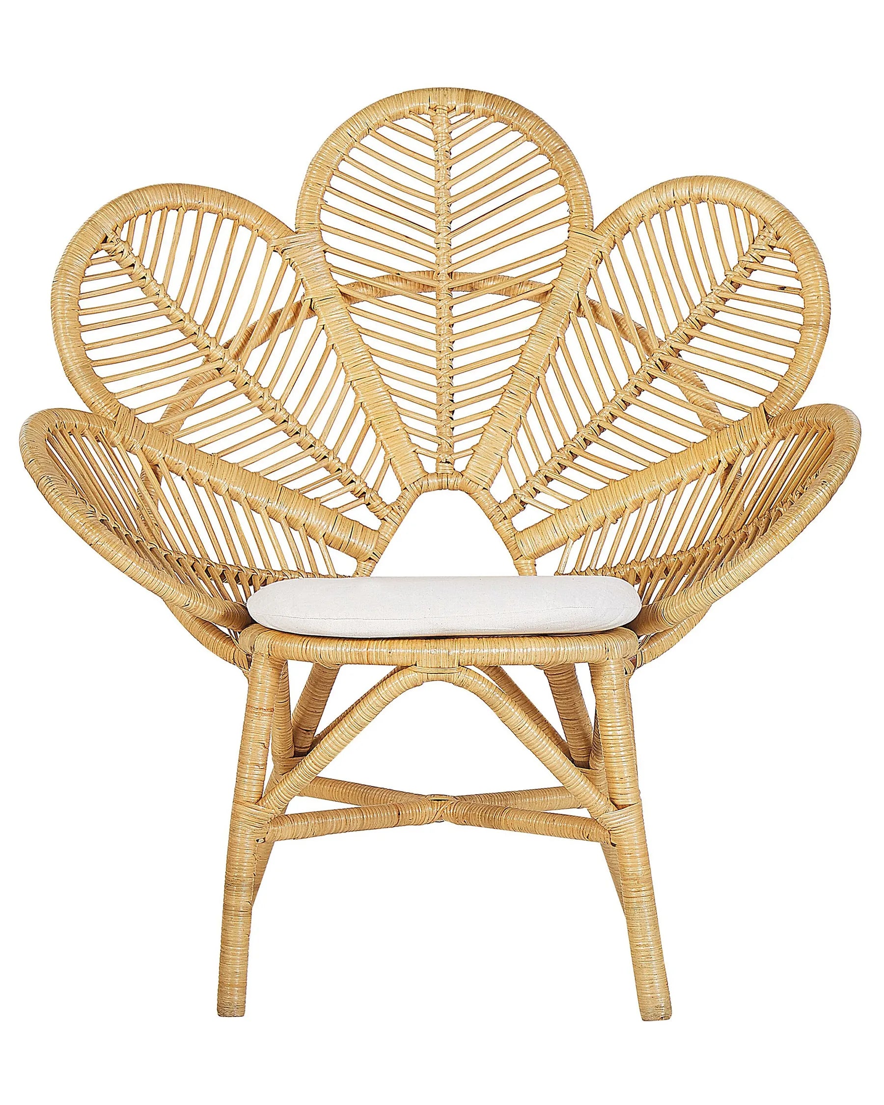 Set of 2 Peacock Chairs FLORENTINE Rattan Natural