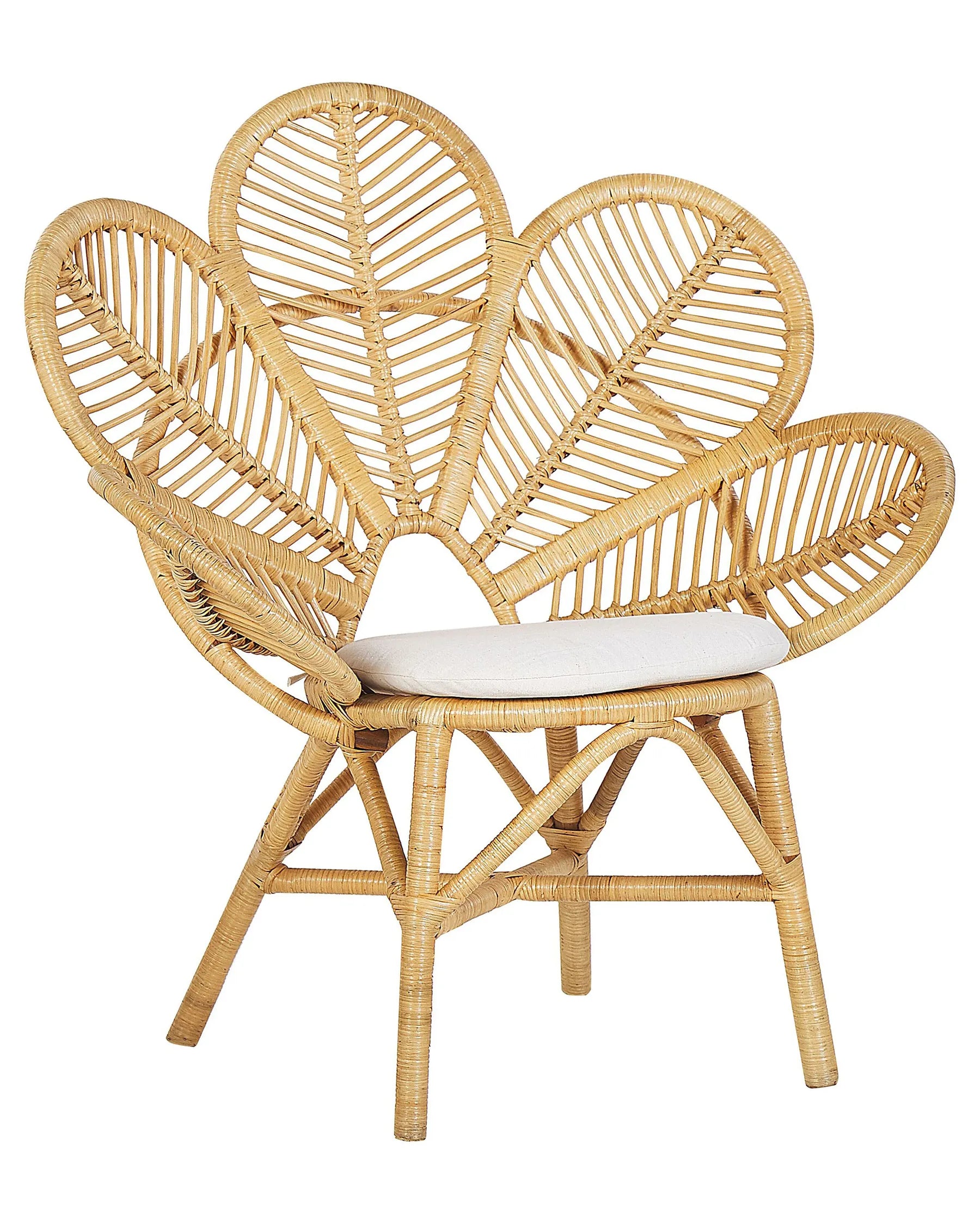 Set of 2 Peacock Chairs FLORENTINE Rattan Natural