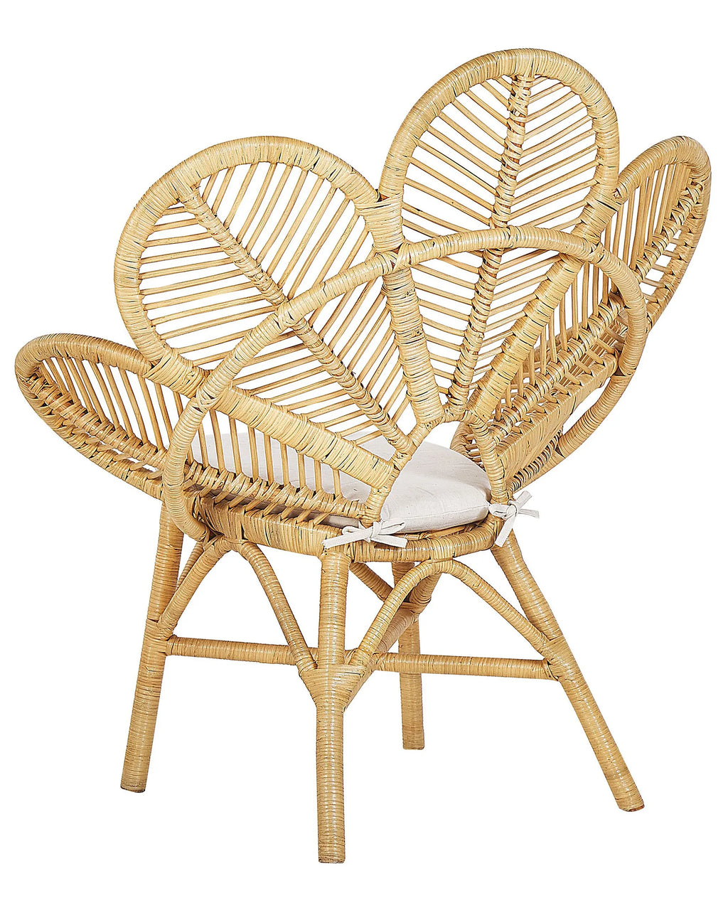 Set of 2 Peacock Chairs FLORENTINE Rattan Natural