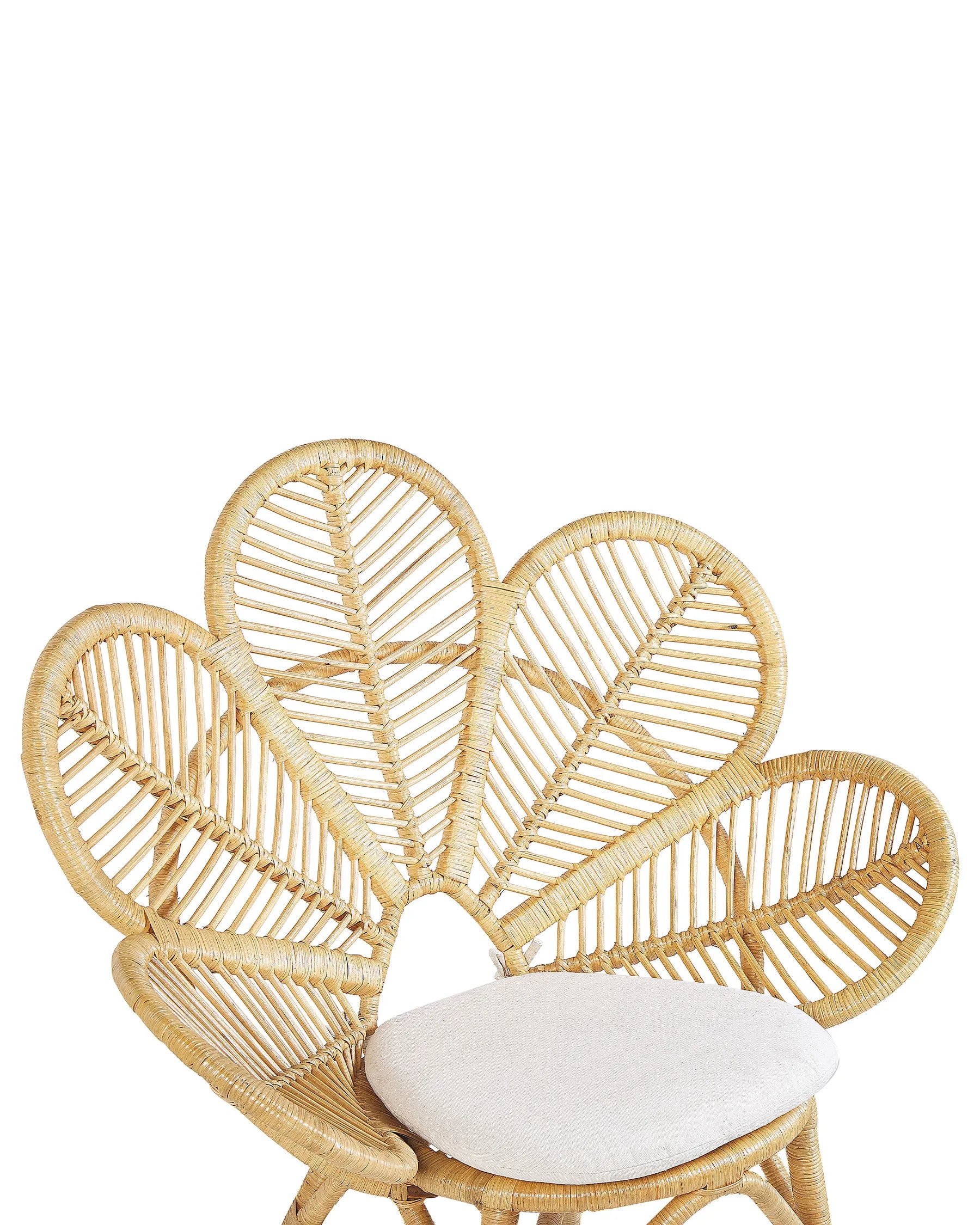 Set of 2 Peacock Chairs FLORENTINE Rattan Natural