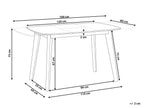 Extending Dining Table SANFORD White 120/160 cm 80 cm