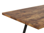 Extending Dining Table HARLOW Dark Brown 140/180 cm 90 cm