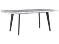 Extending Dining Table MOSBY Grey Marble 160/200 cm 90 cm