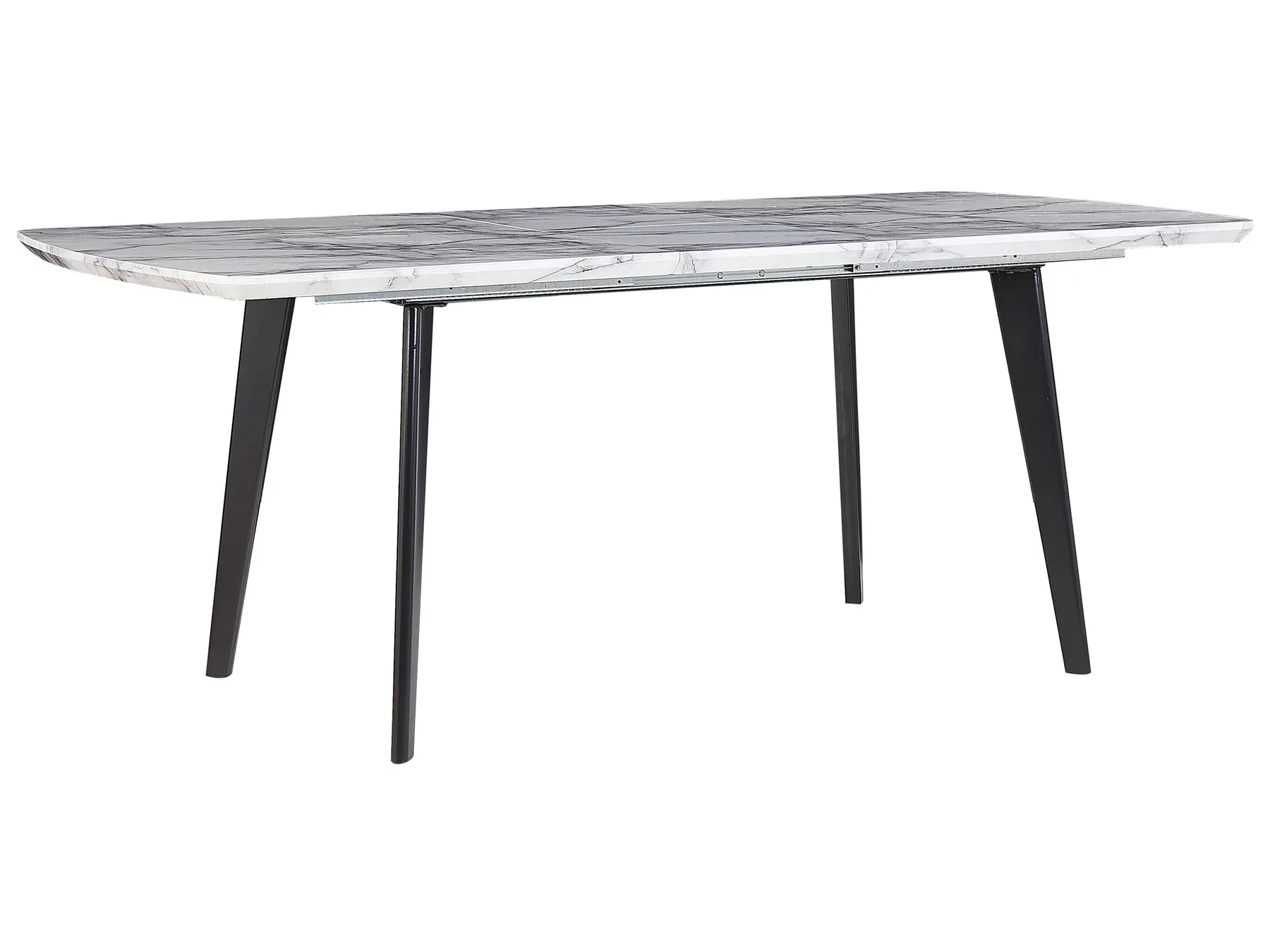 Extending Dining Table MOSBY Grey Marble 160/200 cm 90 cm
