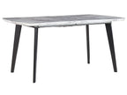 Extending Dining Table MOSBY Grey Marble 160/200 cm 90 cm