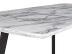 Extending Dining Table MOSBY Grey Marble 160/200 cm 90 cm
