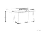 Extending Dining Table MOSBY Grey Marble 160/200 cm 90 cm