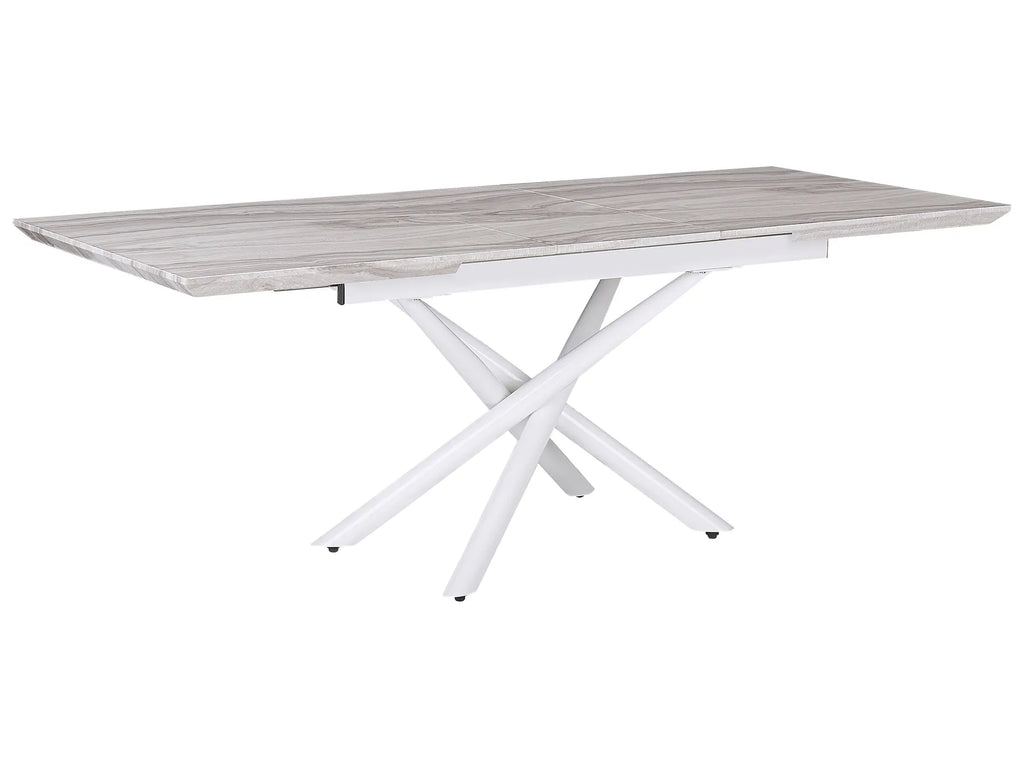 Extending Dining Table MOIRA White 160/200 cm 90 cm