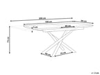 Extending Dining Table MOIRA White 160/200 cm 90 cm
