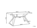 Dining Table BALLINA White Marble 160 cm 90 cm Tempered Glass