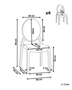 Set of 4 Dining Chairs MERTON Black