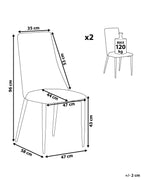 Set of 2 Dining Chairs CLAYTON Fabric Taupe