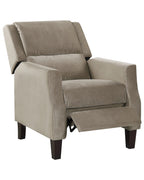 Recliner Chair EGERSUND Velvet Taupe