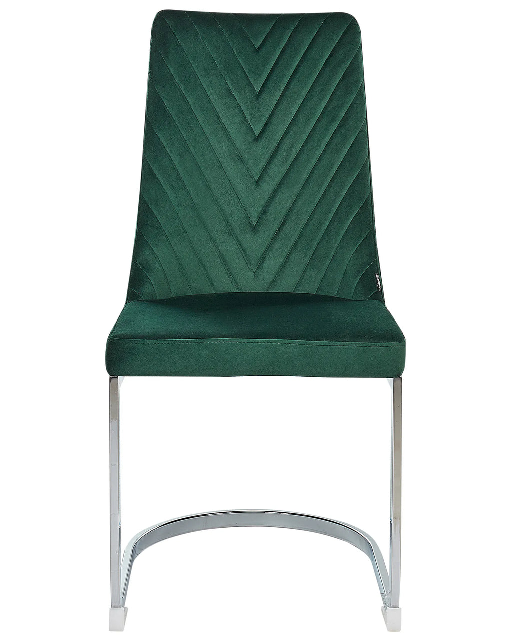 Set of 2 Dining Chairs ALTOONA Velvet Emerald Green
