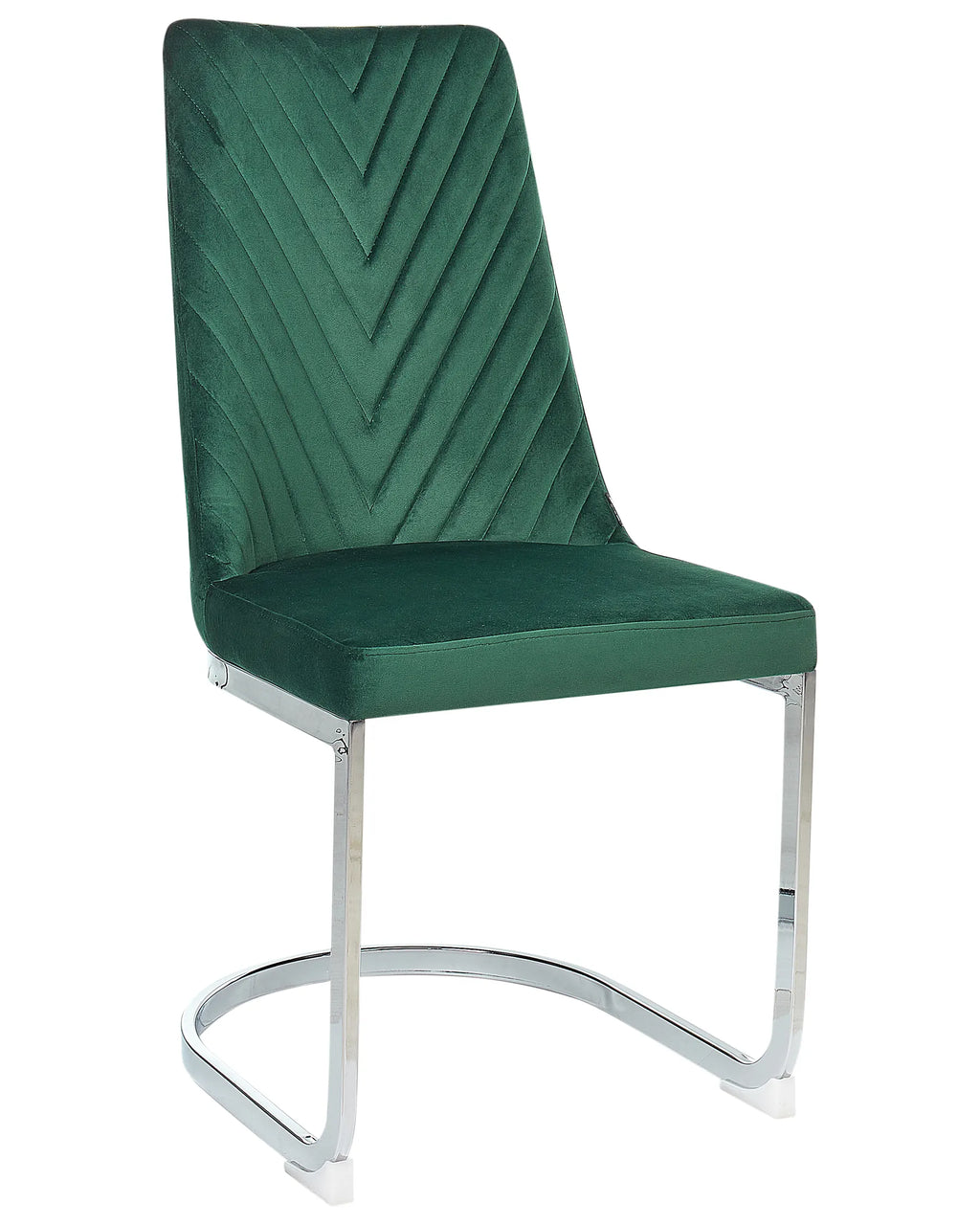 Set of 2 Dining Chairs ALTOONA Velvet Emerald Green