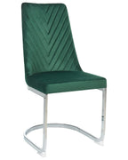 Set of 2 Dining Chairs ALTOONA Velvet Emerald Green