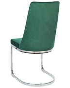 Set of 2 Dining Chairs ALTOONA Velvet Emerald Green