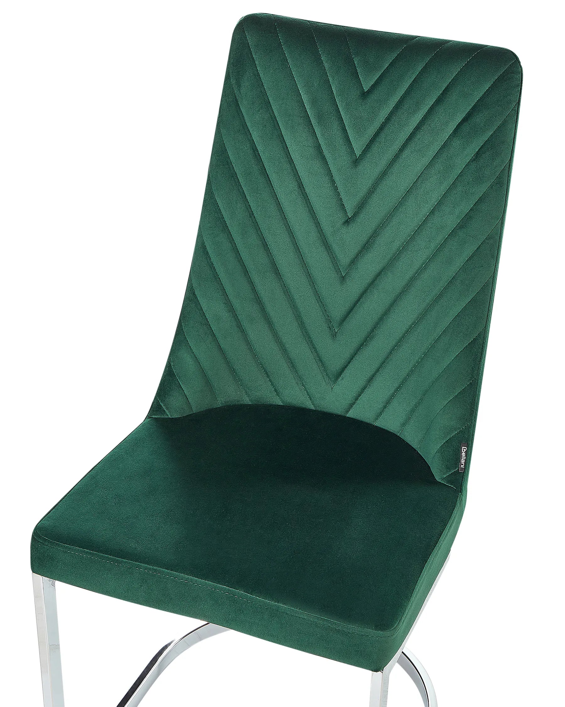 Set of 2 Dining Chairs ALTOONA Velvet Emerald Green