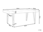 Dining Table ADENA Grey Concrete Effect 150 cm 90 cm