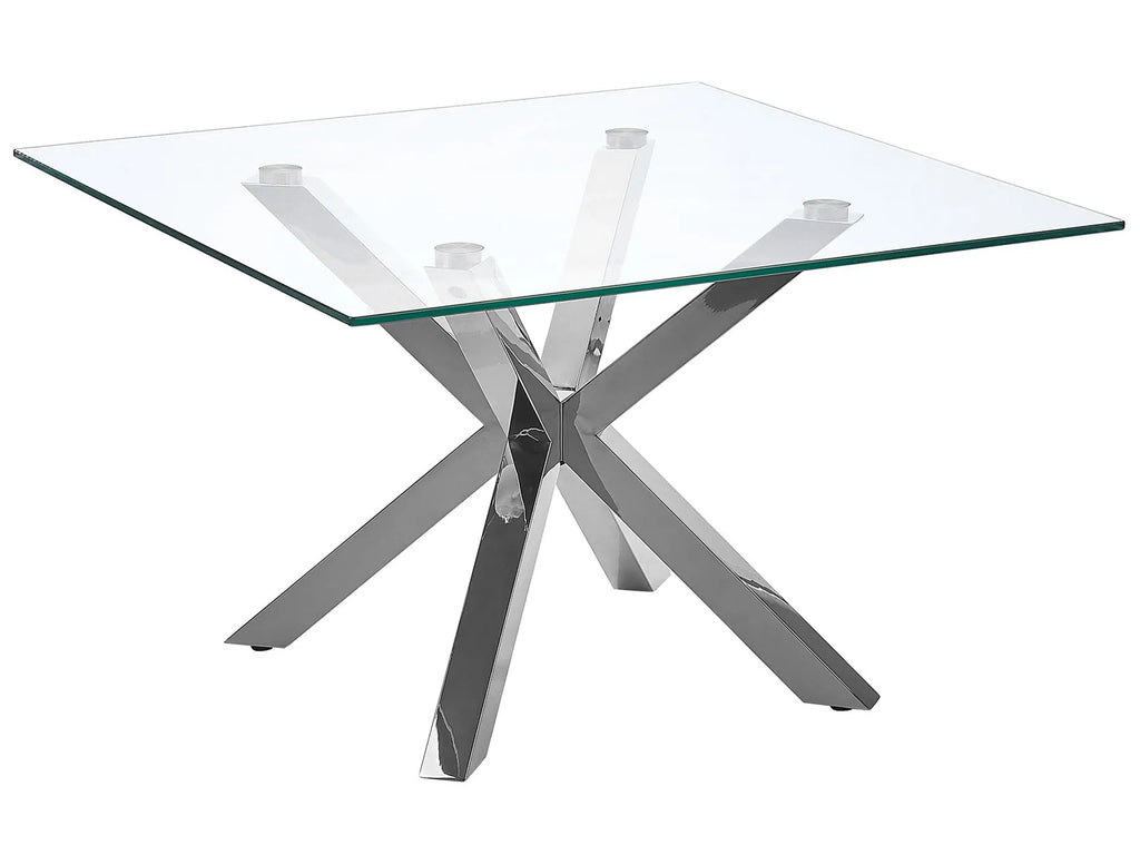Coffee Table STARLIGHT Tempered Glass Silver
