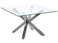 Coffee Table STARLIGHT Tempered Glass Silver