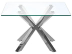 Coffee Table STARLIGHT Tempered Glass Silver
