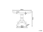 Dining Table AKRON White 100 cm 100 cm