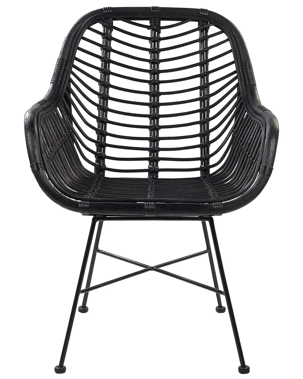 Dining Chair CANORA Rattan Black