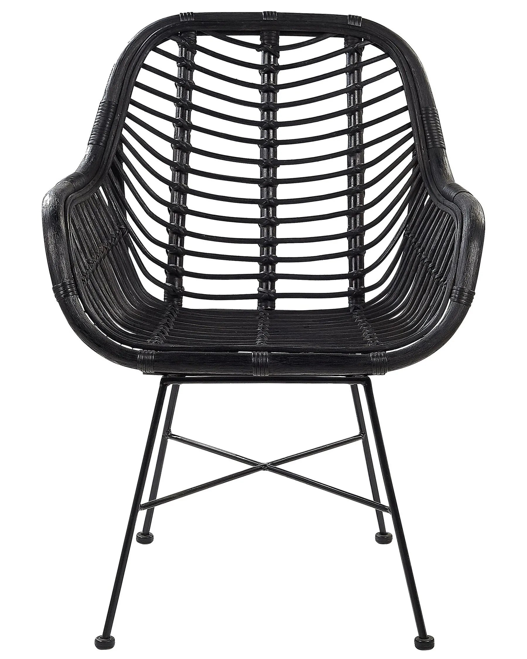 Dining Chair CANORA Rattan Black