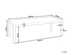 Dining Table ARCTIC Silver 220 cm 90 cm
