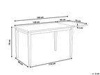 Extending Dining Table LOUISIANA Light Brown 120/160 cm 75 cm Wood