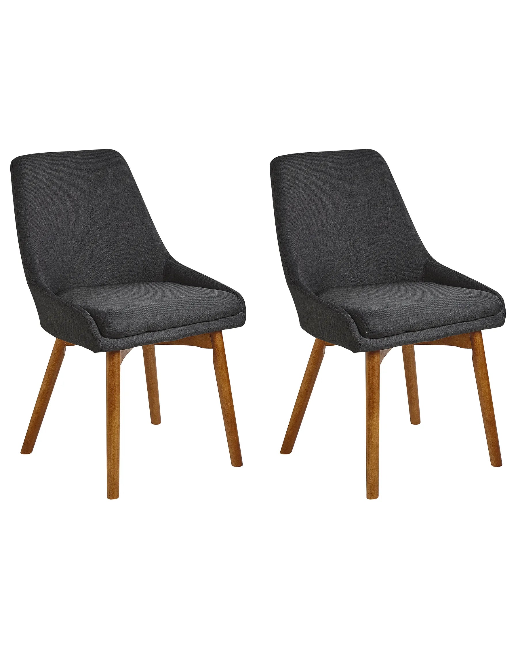 Set of 2 Dining Chairs MELFORT Fabric Black