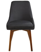 Set of 2 Dining Chairs MELFORT Fabric Black